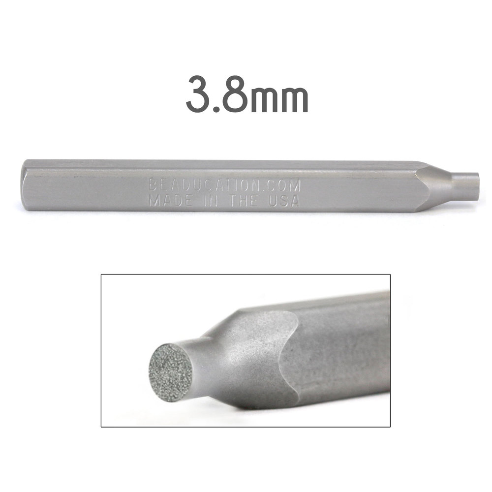 Beads & Swarovski Crystals Flat Back Crystal Setter Punch for 3.8mm Flat Back Swarovski Crystals - Beaducation Original, Works Best on Very Soft Metals